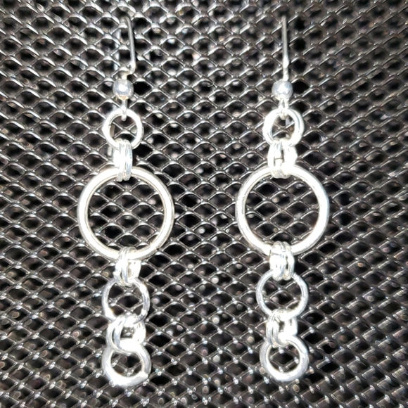 3/$20 | Silver circle earrings - Picture 3 of 6